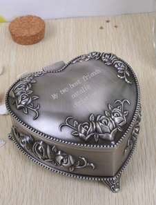 Boîte à bijoux personnalisée en forme de coeur