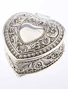 Boîte à bijoux personnalisée en forme de cœur