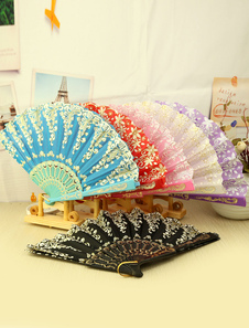 Éventail imprimé fleuri de 4 pièces