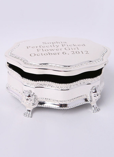 Boîte à bijoux personnalisée en forme florale