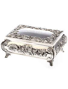 Boîte à bijoux personnalisée à motif de rose