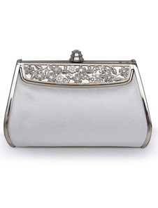 Sac argent de forme irrégulière avec relief rétro