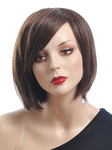 Côté balayé Bangs Bobs perruque courte