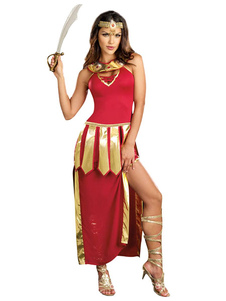 Costume de romaine rouge pour femme