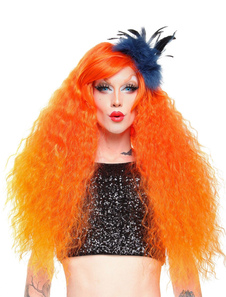 Tire-bouchon boucles perruque longue