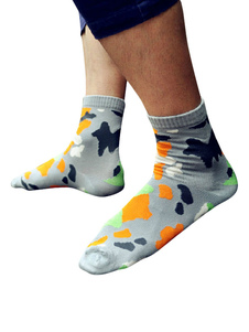 Chaussettes homme en coton mélangé de camouflage