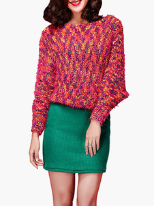 Pull casual color-block à manche large