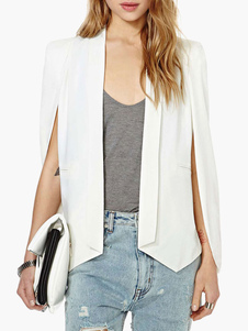 Blazer femme en polyester unicolore fendu