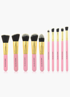 Pinceaux de maquillage roses de 10 pièces