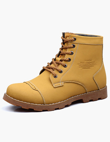 Bottes homme en peau de vache à bout grand