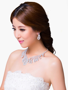 Ensemble de bijoux irrégulier en rhinestone