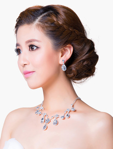 Ensemble de bijoux design de gouttes rhinestone