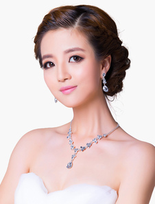 Ensemble de bijoux design de gouttes avec rhinestone