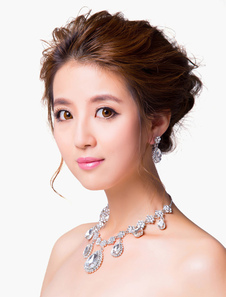 Ensemble de bijoux design de gouttes de rhinestone