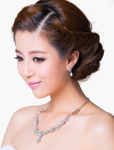 Ensemble de bijoux design de gouttes en rhinestone