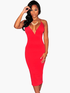 Robe de club en polyester avec croix au dos unicolore