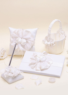 Ensemble des articles de mariage avec fleur (lot de 4)