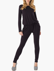 Combinaison féminine unicolore plissée