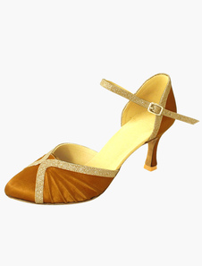 Chaussures de latine en soie et satin à bout pointu