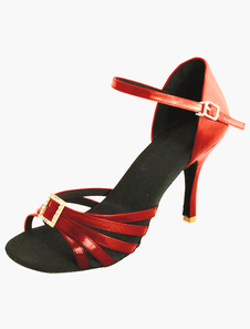 Chaussures de danse latine en PU à bout ouvert