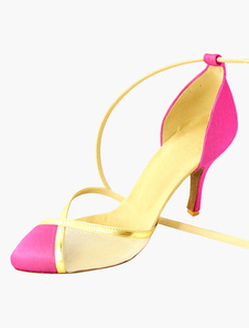 Chaussures de danse latine en gaze à bout pointu