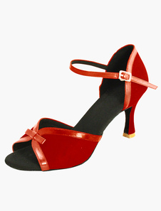 Chaussures de latine en tissu de terry à bout ouvert