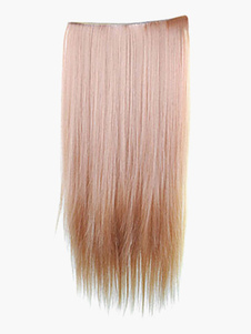 Extension de cheveux or en fibre longue droite