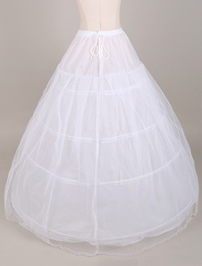 Jupon de balle blanc 4 couches en taffetas
