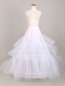Jupon blanc 2 couches en taffetas
