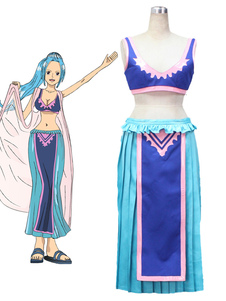 Toussaint Cosplay Costume comme princesse d'Alabasta Kingdom Nefeltari