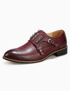 Chaussures homme en PU avec oeillets métalliques