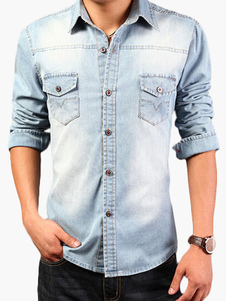 Chemise de jean en denim à manches longues