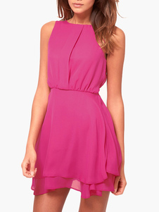 Combinaison femme unicolore multicouche sans manche