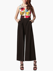 Combinaison femme large imprimé