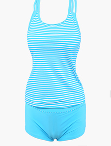 Slim Fit Tankini maillot de bain à rayures