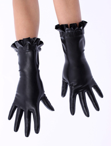 Gants de latex noirs à volants