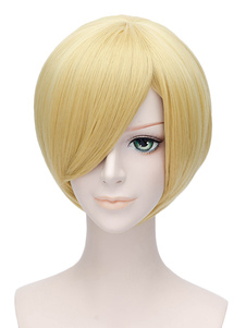 Toussaint Cosplay Perruque comme Sanji dans One Piece