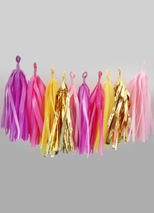 Décoration de mariage en papier en forme de frange