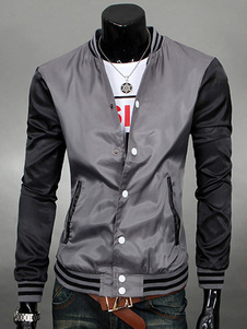 Blouson de base-ball en polyester bicolore