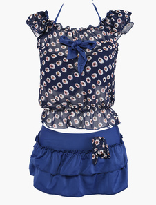 Arcs bleus imprimé Underwire Bikini costume