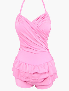 Maillot de bain pièce Lycra Spandex un sans fil