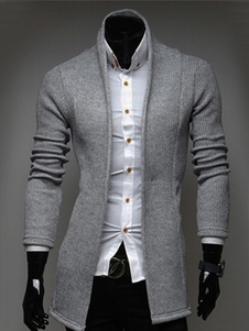 Cardigan homme casual en coton moulant