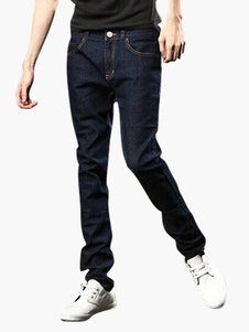 Jean slim en denim bleu foncé bleu