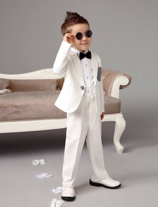 Costume de garçon blanc avec chemise