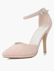 Escarpins à bout pointu et talon aigu en micro daim