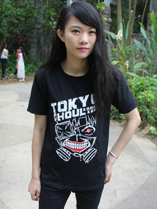 Tokyo goule Kaneki Ken T-Shirt courtes manches Animé Toussaint Cosplay