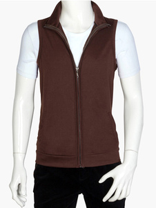 Sweat à capuche en coton unicolore sans manche