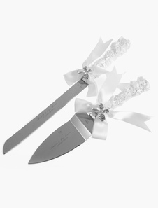 Couvert argent personnalisé avec noeud papillion