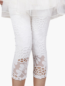 White Lace Leggings