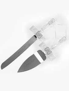 Couvert argent personnalisé avec noeud de papillion